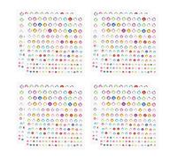 PATIKIL 1320 Pcs Acrylic Gem Sticker, 4 Size 3/4/5/6mm Self Adhesive Rhinestones Face Gem Stones Bling Jewelry for Nail Art Craft Clothes DIY Makeup Decoration Party, Mixed Color