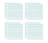 PATIKIL 1320 Pcs Acrylic Gem Sticker, 4 Size 3/4/5/6mm Self Adhesive Rhinestones Face Gem Stones Bling Jewelry for Nail Art Craft Clothes DIY Makeup Decoration Party, Sky Blue