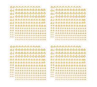 PATIKIL 1320 Pcs Acrylic Gem Sticker, 4 Size 3/4/5/6mm Self Adhesive Rhinestones Face Gem Stones Bling Jewelry for Nail Art Craft Clothes DIY Makeup Decoration Party, Gold Yellow