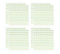 PATIKIL 1320 Pcs Acrylic Gem Sticker, 4 Size 3/4/5/6mm Self Adhesive Rhinestones Face Gem Stones Bling Jewelry for Nail Art Craft Clothes DIY Makeup Decoration Party, Grass Green