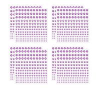 PATIKIL 1320 Pcs Acrylic Gem Sticker, 4 Size 3/4/5/6mm Self Adhesive Rhinestones Face Gem Stones Bling Jewelry for Nail Art Craft Clothes DIY Makeup Decoration Party, Purple