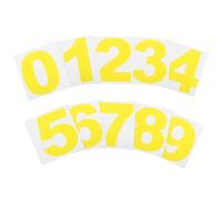 PATIKIL 13cm Reflective Number Stickers 0-9, 2 Set Vinyl Mailbox Number Decals Self-Adhesive Stickers for Outside Cars Doors Windows Signs Indoor Outdoor, Yellow