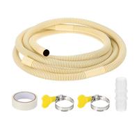 PATIKIL 13Ft Air Conditioner Drain Hose Kit Universal AC Drain Hose with Straight Connector for Drain Hose Extension Mini Split AC Ductless Heat Pumps AC Drainage HVAC Extender, Yellow