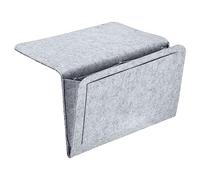 PATIKIL 13in Bedside Caddy, Bed Caddy Bedside Organizer Hanging 5 Pocket Soft Bed Pockets Bedside Storage Organizer Remote Control Holder for Bedroom Phones Glasses, Light Grey