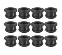 PATIKIL 13mm / 1/2 Inch Drill Hole,3/8 Inch ID Rubber Grommets, 12Pcs Top Hat Grommet for Wiring Eyelet Ring Gasket Automotive Firewall Cable Hole Plugs Wires Protection, Black