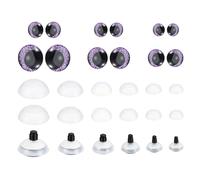 PATIKIL 14-30mm Flash Safety Eyes, 34 Set Eyes with Washers Soft Buttons Realistic Colorful Crocheting Safety Eyes for Decor Crochet Accessories Craft, Purple