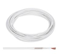 PATIKIL 14.8Ft 13 AWG High Temperature Wire, -60-350 Degrees Celsius Mica Glass Fiber Electronic Wire Insulated Heat Resistant Electronical Flexible Cable for Lamp Boiler Heater, White