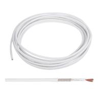 PATIKIL 14.8Ft 14 AWG High Temperature Wire, -60-350 Degrees Celsius Mica Glass Fiber Electronic Wire Insulated Heat Resistant Electronical Flexible Cable for Lamp Boiler Heater, White