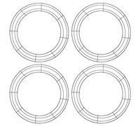 PATIKIL 14 Inch Christmas Wire Wreath Frame, 4 Pcs Metal Round Shape Dream Catcher Rings Macrame Wreath Floral Hoop for Home Car DIY Craft Wedding Wall Hanging Decorations, Black