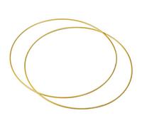 PATIKIL 14 Inch Round Metal Floral Hoop, 2 Pcs Gold Wreath Wreath Macrame Frame for Wedding Geometric Decor Party Wall Hanging, Gold Tone