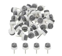 PATIKIL 14 mm Nail-on Felt Pads, 72 Pcs Round Felt Furniture Sliders Pads Heavy Duty Floor Protectors for Wooden Chair Sofa Cabinet Table Leg Feet Hardwood Floors, White