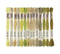 PATIKIL 14 Skeins Embroidery Floss, Polyester Embroidery Threads Bracelets String for Cross-Stitch Hand Embroidery, Multicolored Gray