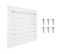 PATIKIL 14 x 18 Inch Gable Vent, 1PCS Aluminum Alloy Wall Shed Vents Square Louver Air Grille with Stainless Strainer for House Attic Garage Ceiling, 16 x 12 Inch Duct Opening Size, White