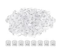 PATIKIL 140 Pcs Clothes Hanger Markers, XS Size Tags Fit 3mm Rod Garment Size Hanger Clips Color Coding Label for Clothing Hangers, Clear
