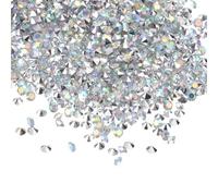 PATIKIL 14000Pcs Wedding Table Scatter Confetti Crystals 3mm Acrylic Diamonds Vase Fillers Gems for Table Centerpiece Decorations Bridal Shower Party, Silver AB