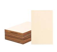 PATIKIL 140x90mm Wood Pieces, 20 Pack Unfinished Rectangle Wood Shapes Blank Wooden Cutouts for Craft Project Laser Engraving Burning Design