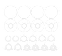 PATIKIL 14cm Lamp Shade Ring Set, 4 Set Lampshade Holder Frame Strong Rings with E27 to E14/E26 Spider Fitter Adapter Lampshade Frame Wire for DIY Drum Shade Table Floor Pendant Lamp