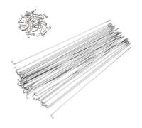 PATIKIL 14G Bicycle Spokes 189 Mm/7.44 Inch, 36 Pcs Stainless Steel J Bend 2mm Mountain Bike Spokes with Brass Nipples for City Road Bike Electric Bike MTB Wheel Spokes, Silver
