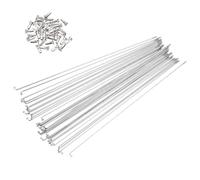 PATIKIL 14G Bicycle Spokes 272 Mm/10.71 Inch, 36 Pcs Stainless Steel J Bend 2mm Mountain Bike Spokes with Brass Nipples for City Road Bike Electric Bike MTB Wheel Spokes, Silver