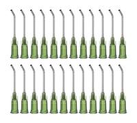 PATIKIL 14Ga x 1 Inch Dispensing Needle Tips, 24Pcs Stainless Steel 45 Degrees Pre Bent Glue Needle Tube Blunt Tips with Luer Lock for Glue Oil Applicator, Olive