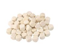 PATIKIL 14mm Blank Wooden Dice, 50 Pack Unfinished Wooden Blocks 6 Sided Wood Cube with Rounded Corners Square Wood Blocks for DIY Craft Projects, Beige