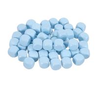 PATIKIL 14mm Blank Wooden Dice, 50 Pack Unfinished Wooden Blocks 6 Sided Wood Cube with Rounded Corners Square Wood Blocks for DIY Craft Projects, Blue