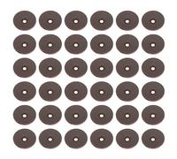 PATIKIL 14mm Leather Washers, 100pcs Leather Handle Washers Leather Spacer Cushion Washers 1.5 mm Thick Round for Knife Handle Hammer Hatchet Badge Bicycle Seat Crafts, Brown