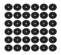 PATIKIL 14mm Leather Washers, 100pcs Leather Handle Washers Leather Spacer Cushion Washers 1.5 mm Thick Round for Knife Handle Hammer Hatchet Badge Bicycle Seat Crafts, Black
