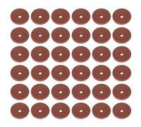 PATIKIL 14mm Leather Washers, 100pcs Leather Handle Washers Leather Spacer Cushion Washers 1.5 mm Thick Round for Knife Handle Hammer Hatchet Badge Bicycle Seat Crafts, Reddish Brown