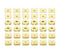PATIKIL 14mm Magnetic Snap Buttons Set, 12Pcs Copper Magnetic Purse Closure Fastener Clasps Replacement Tool Kit for Purses Handbags Clothes Sewing DIY Craft, Yellow