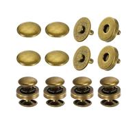 PATIKIL 14mm Magnetic Snap Buttons Set, 6Pcs Copper Magnetic Purse Closure Fastener Clasps Replacement Tool Kit with Caps for Purses Handbags Clothes Sewing DIY Craft, Coppery