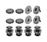 PATIKIL 14mm Magnetic Snap Buttons Set, 6Pcs Copper Magnetic Purse Closure Fastener Clasps Replacement Tool Kit with Caps for Purses Handbags Clothes Sewing DIY Craft, Black