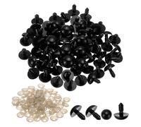 PATIKIL 14mm Safety Eyes, 200 Pcs Plastic Craft Eyes with Washers Safety Eyes for Stuffed Animals Crochet Toys Dolls DIY Craft Making, Black