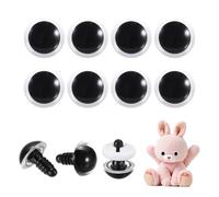 PATIKIL 14mm Safety Eyes, 26Pcs Realistic Doll Crocheting Safety Eyes with Washers for Decor Crochet Accessories Dolls Craft Halloween, Black