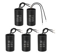 PATIKIL 14uf CBB60 Run Capacitor, 5 Pcs AC 450V 2 Wires 50/60Hz Motor Running Capacitor 60x33x60, Black