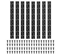 PATIKIL 14x1.2 Inch Piano Hinge,8 Pcs 304 Stainless Steel Continuous Hinge with Holes for Piano Gate Door Wooden Storage Box Cabinet Boat,Black