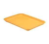 PATIKIL 14x10" Fast Food Tray, Plastic Reusable Multi-Purpose Rectangle Serving Tray for Cafeteria Restaurant Home Kitchen, Yellow