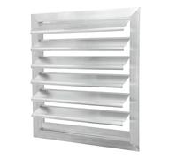 PATIKIL 14x14 Inch Aluminum Vent Cover, Louver Shutter Exhaust Fan Louvered Vent Automatic Gravity Square Grill Self-Closing Vent Cover for Greenhouse Industrial Exhaust HVAC System