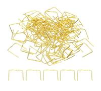 PATIKIL 14x14mm Copper Chandelier Connector Pins, 100Pcs Chandelier Crystal Clips for Fastening Crystals Parts, Chandelier Replacements, Gold