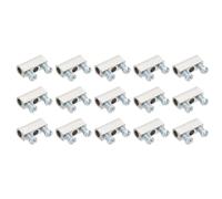 PATIKIL 14x5x6mm Wire Rope Clips, 15Pcs Copper Wire Connector Cable Clamps Double Holes Wire Lock Rope Fittings Terminal with M3x0.5mm Screws for 3.5mm Cable