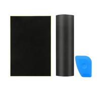 PATIKIL 15.3x10.4 Inch Laser Engraving Paper, 2 Pcs Laser Engraving Marking Color Paper with Blue Scraper for Fiber Laser Marking and Engraving on Metal Ceramics Glass, Black