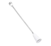PATIKIL 15.7 Inch E26/E27 Light Socket Extender, 1 Pcs Flexible Bulb Socket Extension Adjustable Bulb Extender Adapter for Medium Screw Base Home Lamps, White