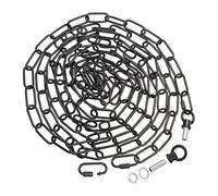 PATIKIL 15 Feet Lighting Chain for Hanging Lamp, Chandelier Chain Light Fixture Chain Load Capacity 65 Lbs for Pendant Light, Ceiling Fan, Black