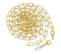 PATIKIL 15 Feet Lighting Chain for Hanging Lamp, Chandelier Chain Light Fixture Chain Load Capacity 65 Lbs for Pendant Light, Ceiling Fan, Gold