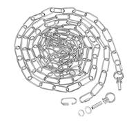 PATIKIL 15 Feet Lighting Chain for Hanging Lamp, Chandelier Chain Light Fixture Chain Load Capacity 65 Lbs for Pendant Light, Ceiling Fan, Silver