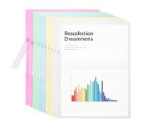 PATIKIL 15 Pack Clear Report Covers with Swing Clip, 30x23cm Front Presentation Folders Document Binder 100 Sheet Capacity Binder for Resume Files Letter Interview Project, Multicolor