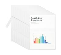 PATIKIL 15 Pack Clear Report Covers with Swing Clip, 30x23cm Front Presentation Folders Document Binder 100 Sheet Capacity Binder for Resume Files Letter Interview Project, White