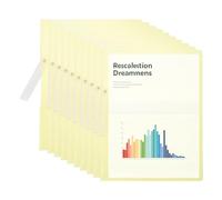 PATIKIL 15 Pack Clear Report Covers with Swing Clip, 30x23cm, Yellow