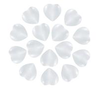 PATIKIL 15 Pcs Natural Heart Shaped Crystal Stone, 0.6 Inch Mini Polished Love Gemstone Crystal, Pocket Rock Engraved Worry Stones for Women Gifts Meditation, White Cats Eye