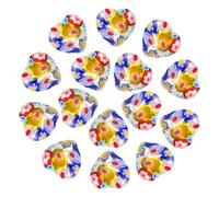 PATIKIL 15 Pcs Natural Heart Shaped Crystal Stone, 0.6 Inch Mini Polished Love Gemstone Crystal, Pocket Rock Engraved Worry Stones for Women Gifts Meditation, Flower Stone
